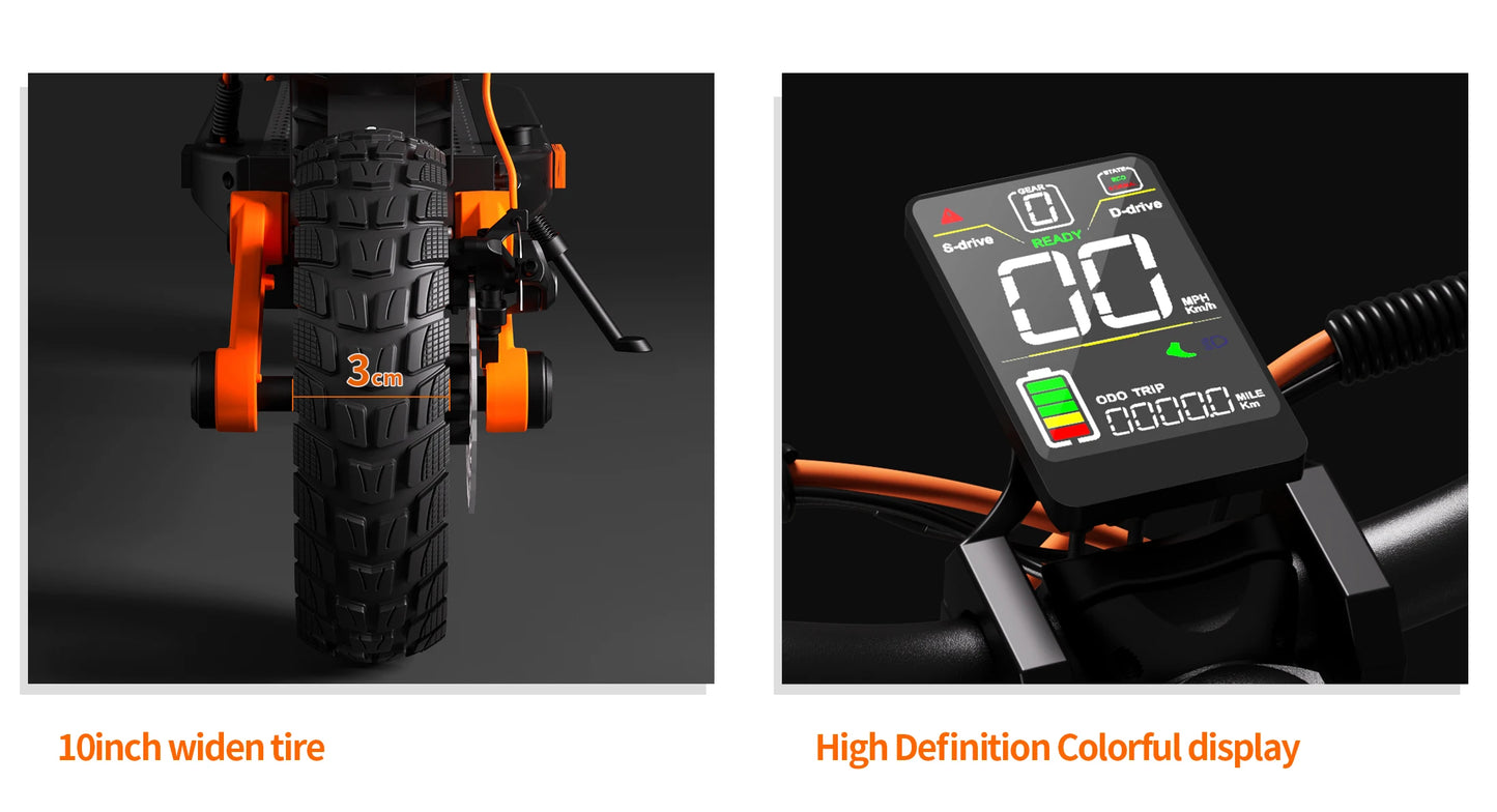E-Scooter mit 500 W Motor 48 V / 13 Ah Lithium Akku & ABE – Sicher. Stark. Stylisch mit 36-monatiger Gewährleistung