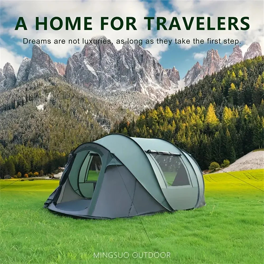 Pop Up Familienzelt 5-8 Personen Campingzelt Wurfzelt wasserdicht Outdoor
