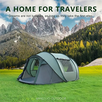 Pop Up Familienzelt 5-8 Personen Campingzelt Wurfzelt wasserdicht Outdoor