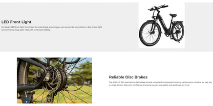E-Bike 26 Zoll – 500W City Elektrofahrrad für Herren, 48V 15Ah Akku, Fat Tire, CE-zertifiziert, City Cruiser
