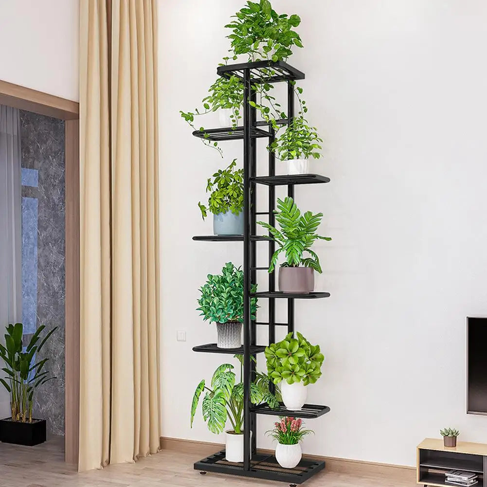 Pflanzenständer Metall Blumenständer 4/6/9 Pflanzen Eckregal Balkon
