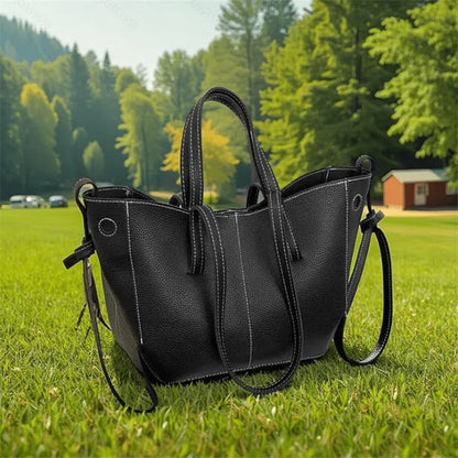 Damen Handtasche PU-Leder Shopper Tragetasche Schultertasche Große Hobo Bag Freizeit Business