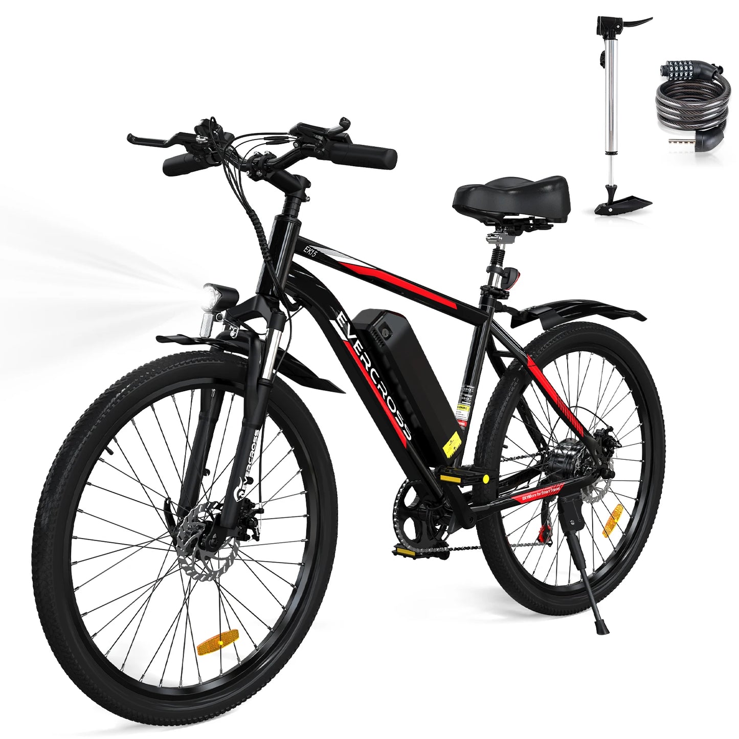 26-Zoll  Elektrofahrrad für Erwachsene 7-Gang E- Mountainbike mit 250W Motor