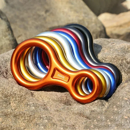 Abseilgerät 8er Aluminium 35 kN – Sicherungsgerät Figure 8 Klettergerät Abseilachter Klettern Canyoning