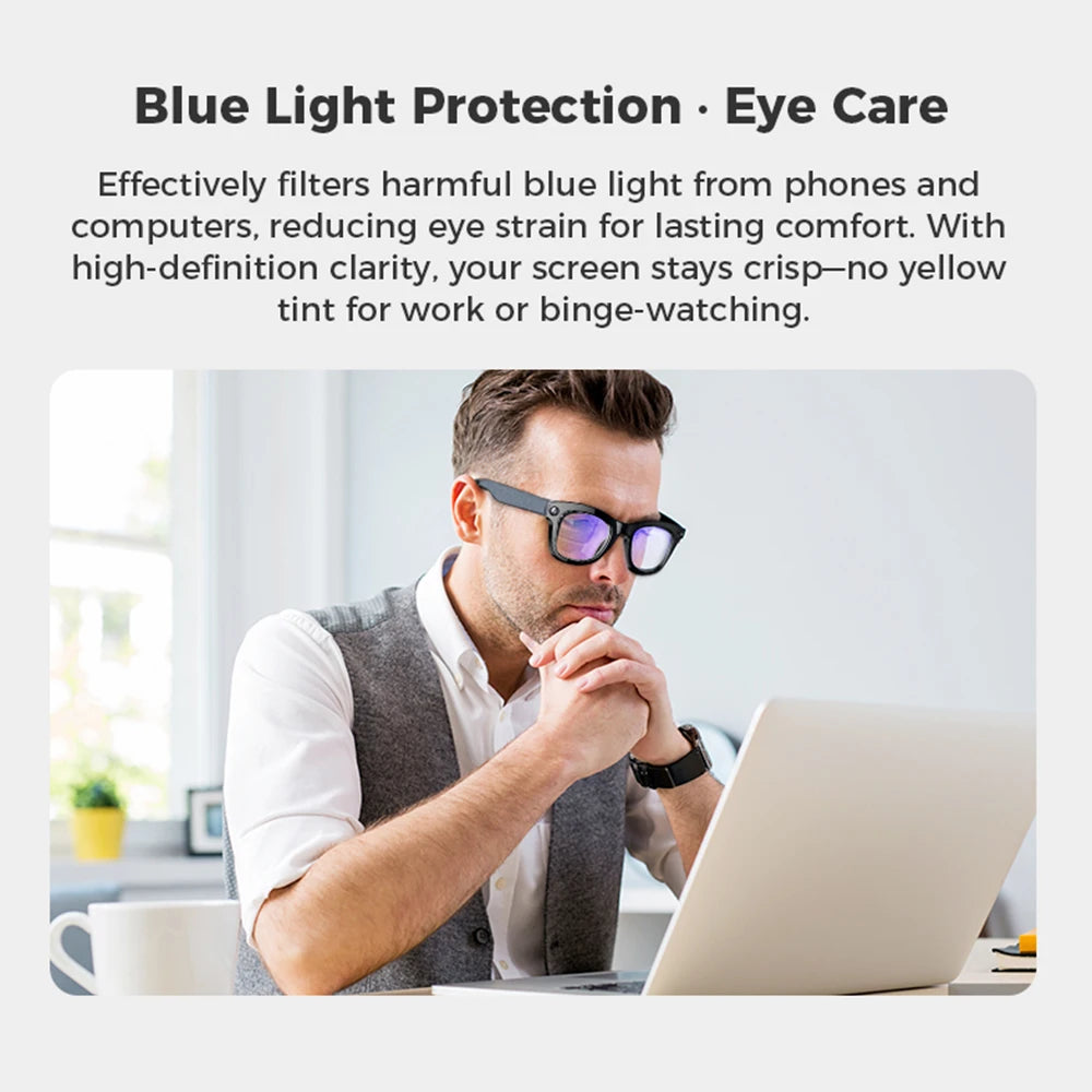 Intelligente Bluetooth-Brille mit Kamera & KI-Assistenz