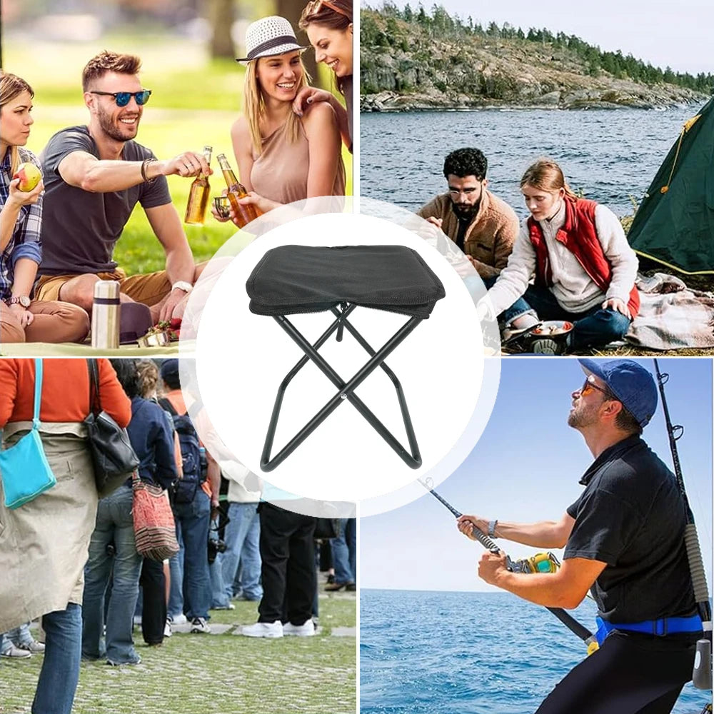 Faltbarer Outdoor-Hocker im Handtaschen-Stil, Tragbarer Leichter Taschen-Campingstuhl für Angeln, Reisen, Picknick, Wandern, Outdoor-Sitzgelegenheit