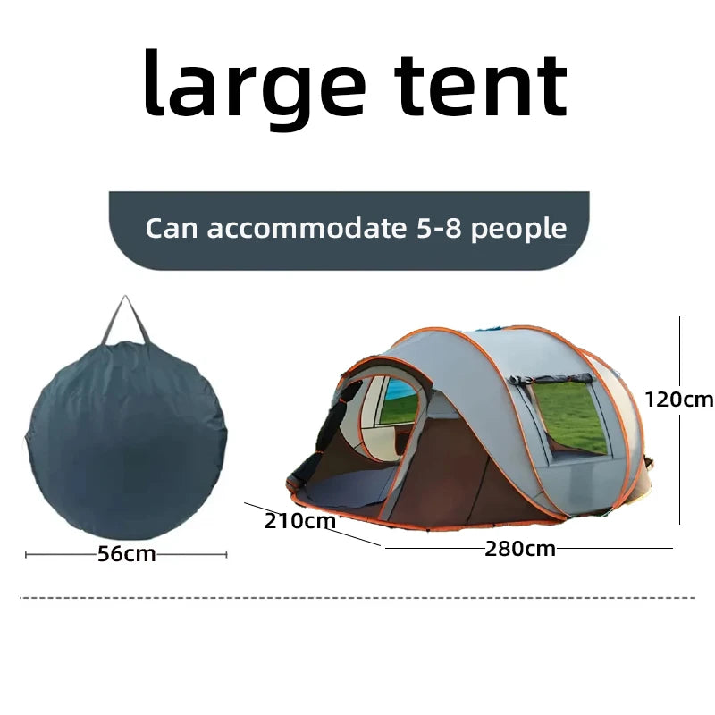 Pop Up Familienzelt 5-8 Personen Campingzelt Wurfzelt wasserdicht Outdoor