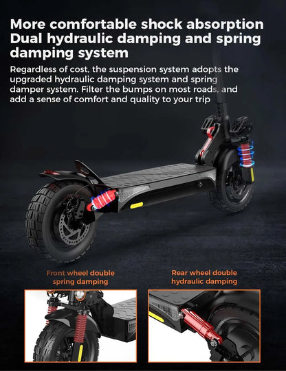 iScooter Luxus Elektroroller e- Scooter, 45 km/h, 40km Reichweite und 36-monatiger Gewährleistung