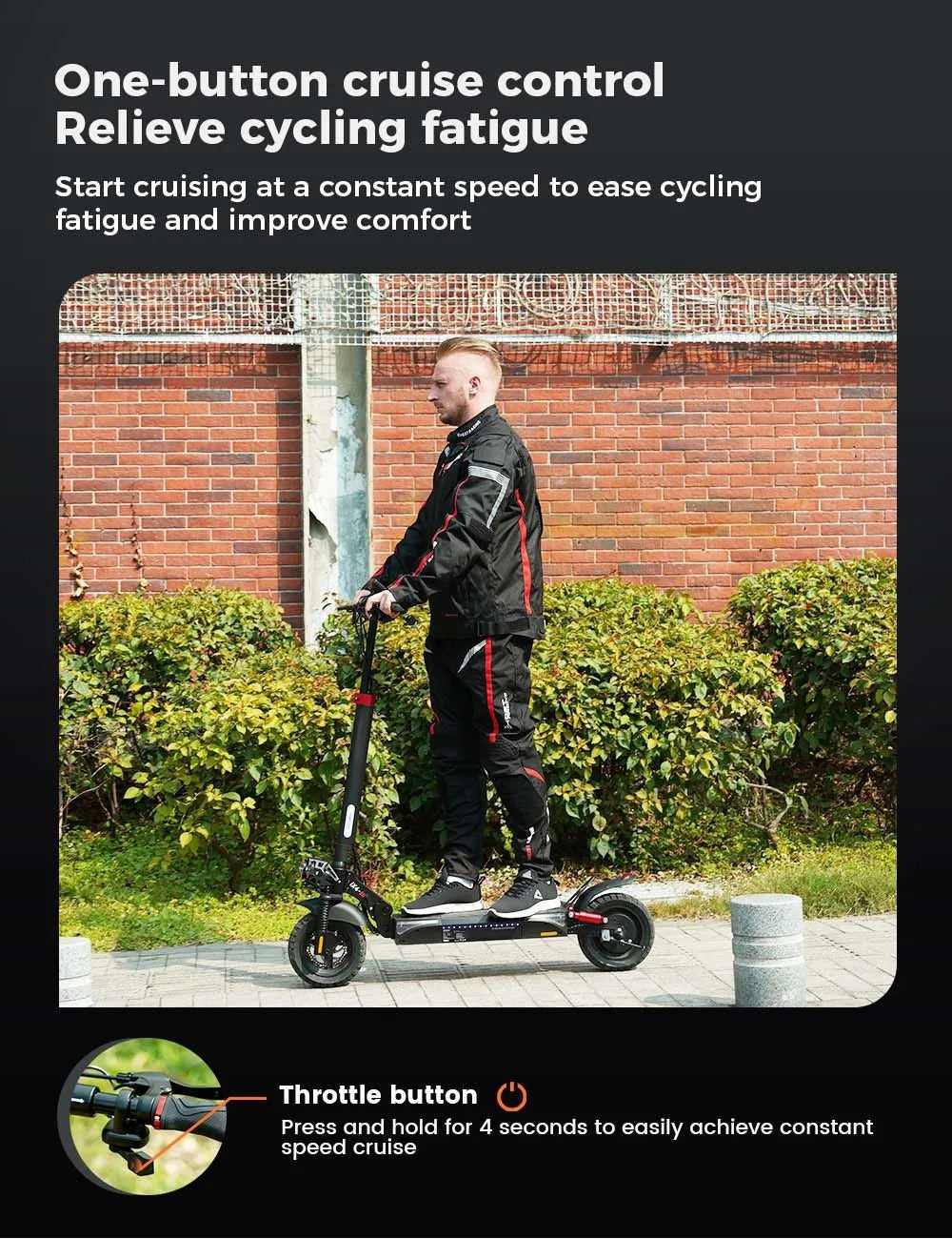 iScooter Luxus Elektroroller e- Scooter, 45 km/h, 40km Reichweite und 36-monatiger Gewährleistung