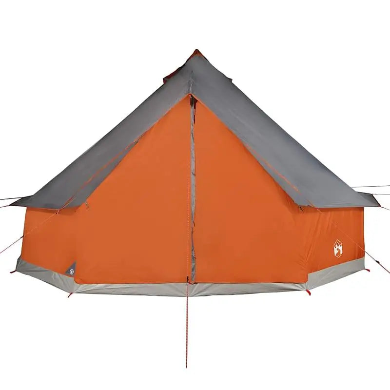 6 Personen Tipi Zelt Familienzelt Wasserdicht Camping Moskitonetz Grau Orange