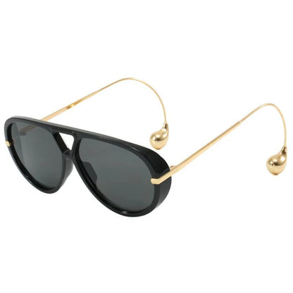 Oversize Pilotensonnenbrille Damen Oval UV400 Retro Punk Vintage Trend
