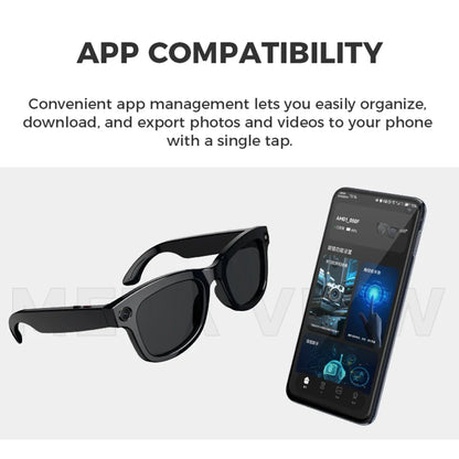 Intelligente Bluetooth-Brille mit Kamera & KI-Assistenz