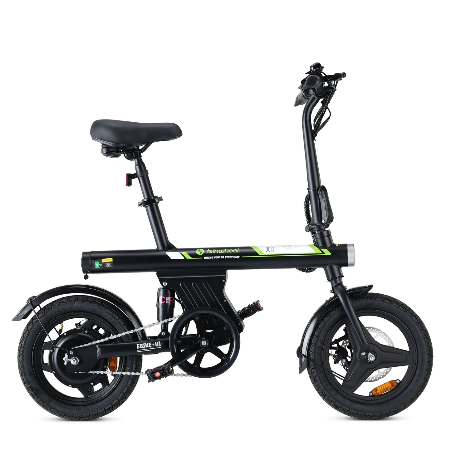 Klapprad 14-Zoll Elektrofahrrad | 250W Motor | 36V 17,5Ah Akku | Faltbares City E-Bike bis 25 km/h | Pendler-Fahrrad