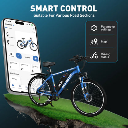 26-Zoll Elektrofahrrad für Erwachsene 7-Gang E- Mountainbike mit 250W Motor