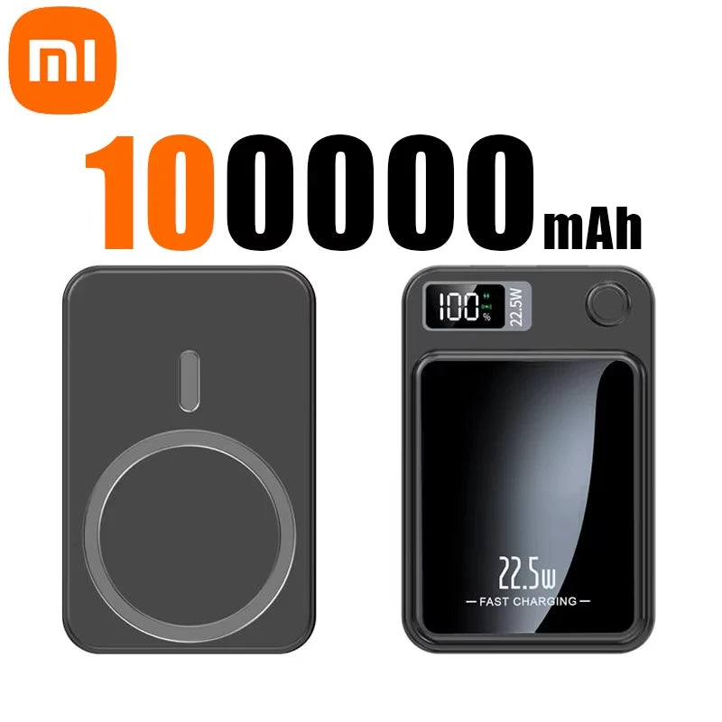 100000 mAh Power Bank Drahtlose Schnelle Ladegerät MagSafe für iPhone Huawei Samsung