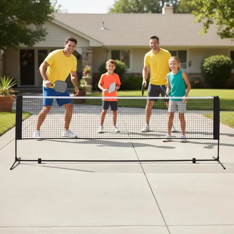 Badminton Netz Set 310 cm Höhenverstellbar Volleyball Garten Outdoor