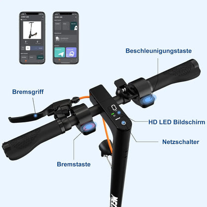 MEGA MOTION E-Scooter, 400W Motor 7,8 Ah Akku – Der perfekte Begleiter für deinen Alltag inkl. 36-monatiger Gewährleistung