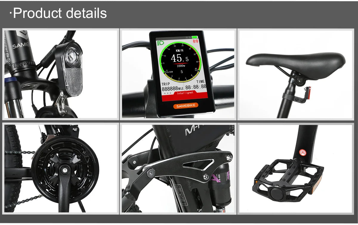 26-Zoll modernes, faltbares Elektrofahrrad / Mountainbike für Erwachsene – mit 36-monatiger Gewährleistung