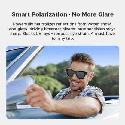 Intelligente Bluetooth-Brille mit Kamera & KI-Assistenz