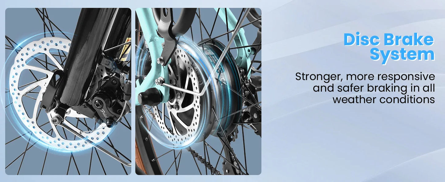 26-Zoll Trekking E-Bike / Citybike | 36 V 16 Ah Lithium Akku - Robustes Modell für zwei Personen – mit 36-monatiger Gewährleistung