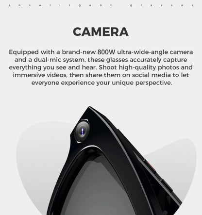 Intelligente Bluetooth-Brille mit Kamera & KI-Assistenz