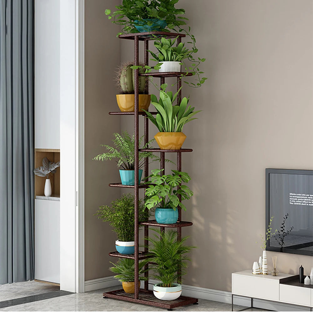 Pflanzenständer Metall Blumenständer 4/6/9 Pflanzen Eckregal Balkon