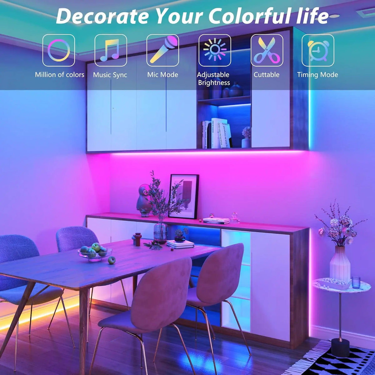 RGB LED Streifen 24V Bluetooth App Musik Fernbedienung Lichtband 5-30 Meter