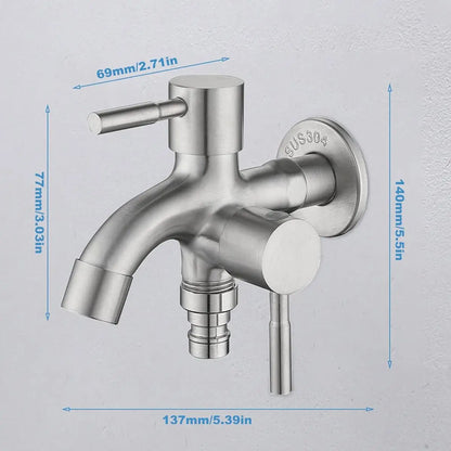 Wasserhahn Edelstahl 304 G1/2 – Mischbatterie für Küche Bad Waschbecken Spüle Einhebel Armatur