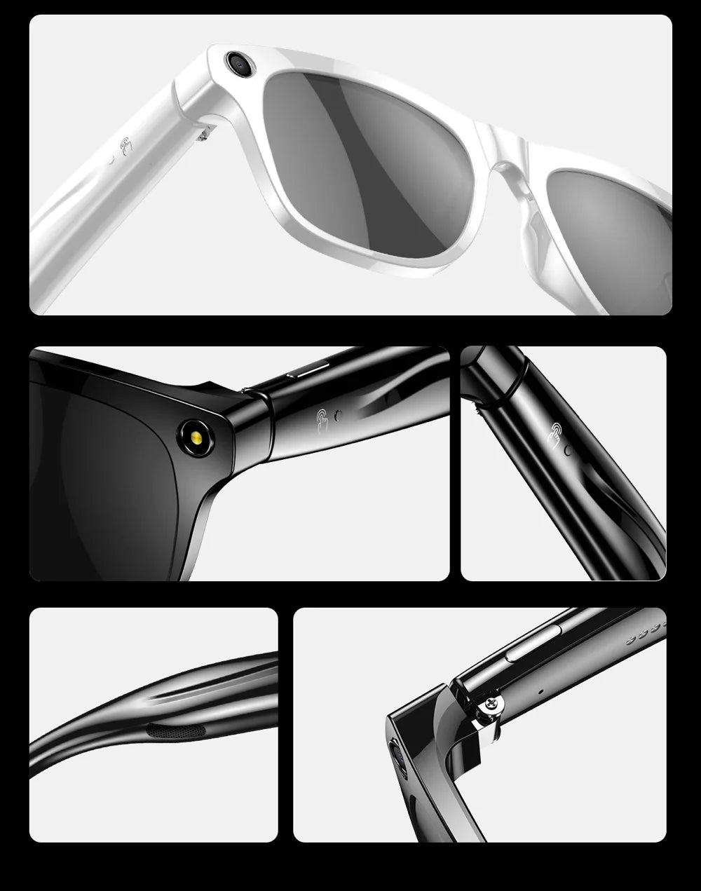 Smart AI-Sonnenbrille mit Kamera & Bluetooth