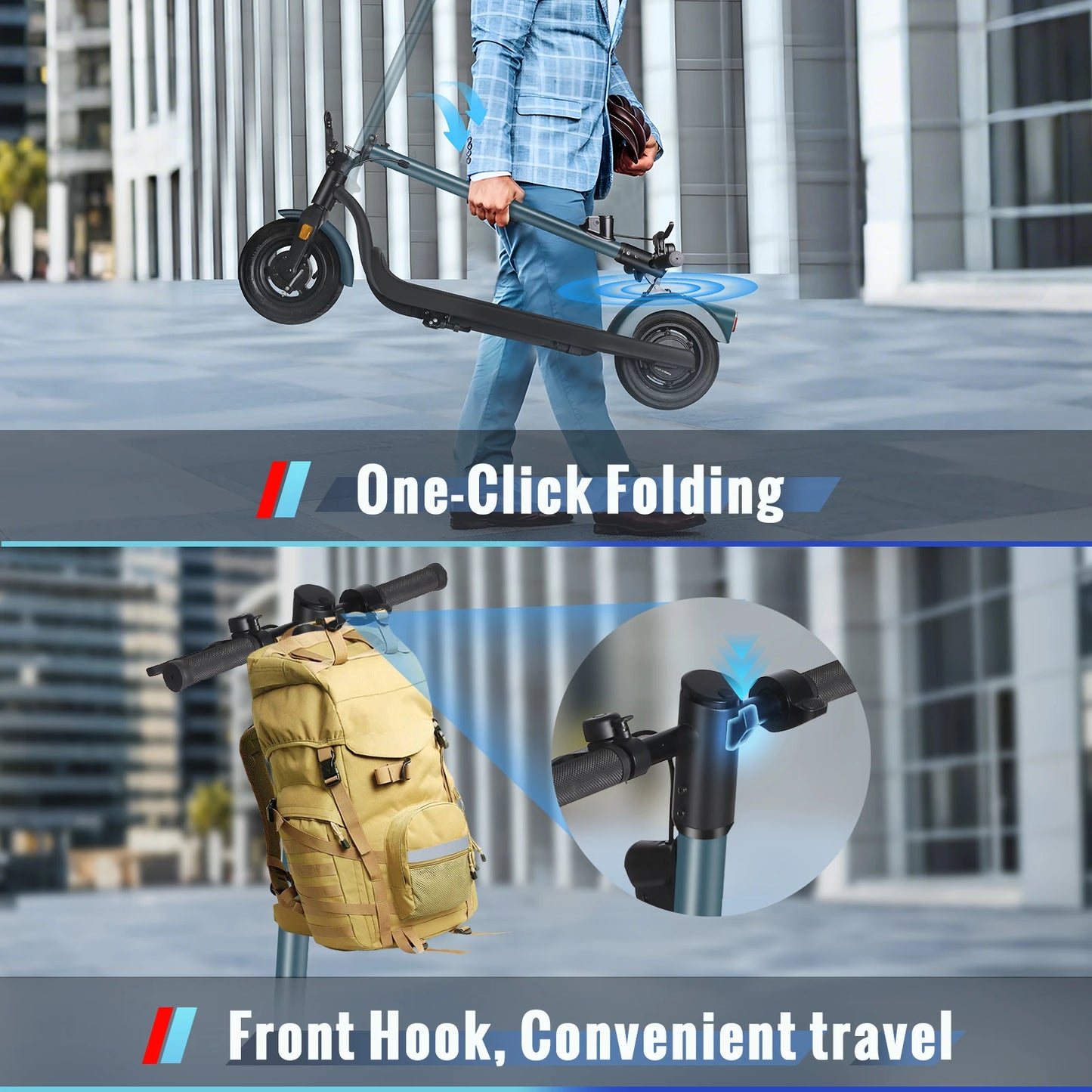 E-Scooter mit 10-Zoll Luftreifen| Fahrkomfort trifft modernes Design - mit 36-monatiger Gewährleistung