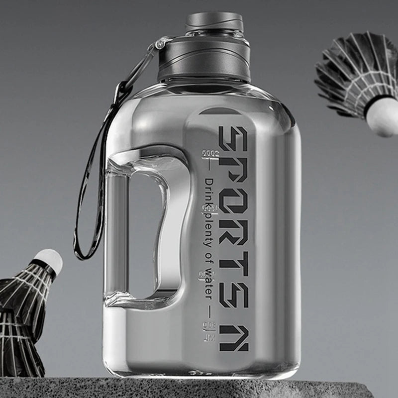 Trinkflasche 1,7L / 2,7L mit Strohhalm – BPA-freie Sportflasche Auslaufsicher Fitness Wasserflasche Camping