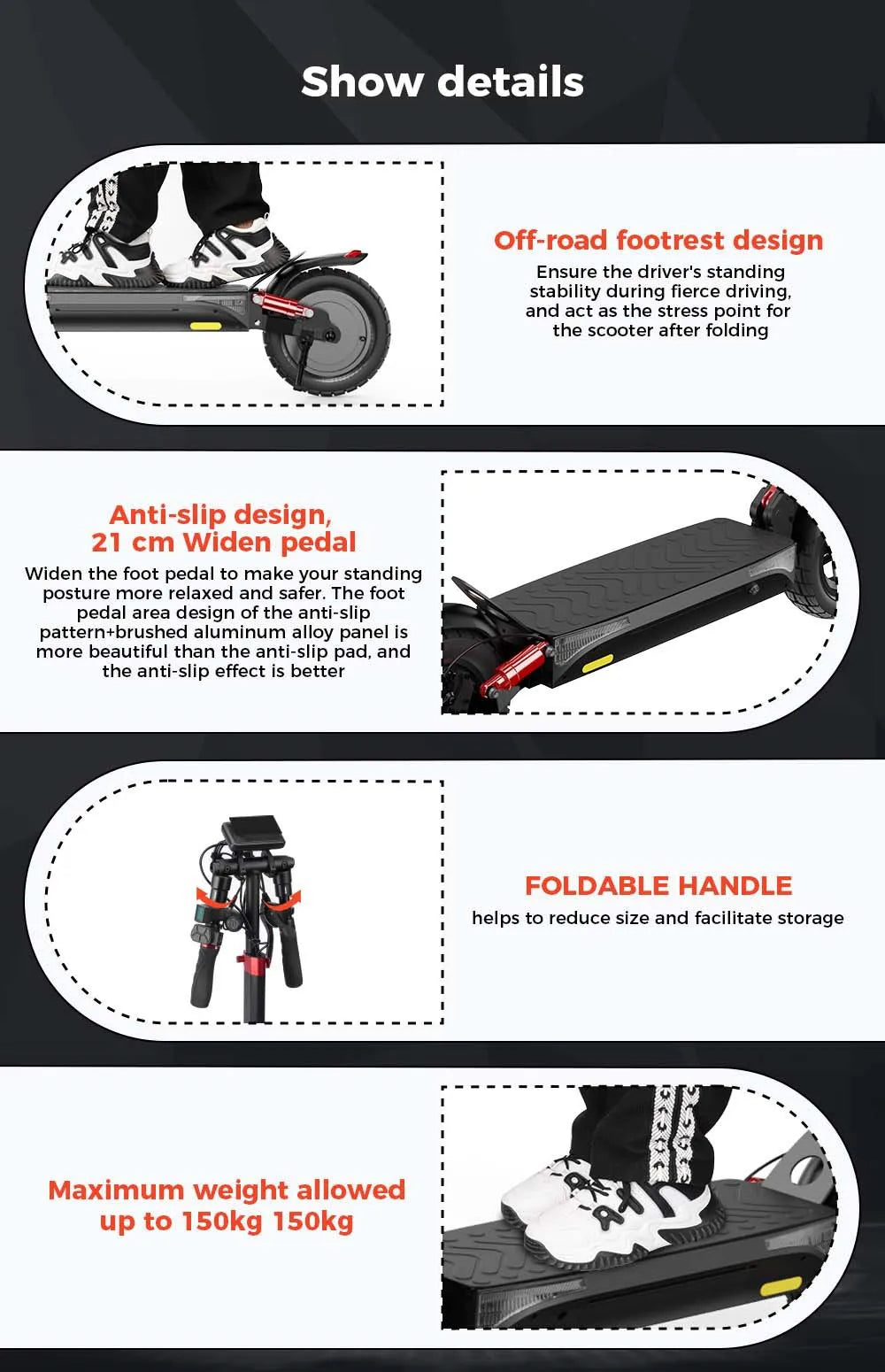 iScooter Luxus Elektroroller e- Scooter, 45 km/h, 40km Reichweite und 36-monatiger Gewährleistung