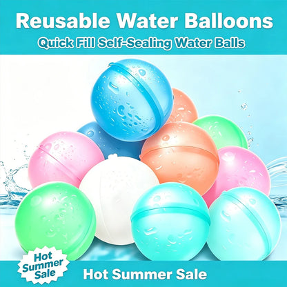 6-60 Stück Wiederverwendbare Silikon-Wasserbomben Schnellfüllende Selbstversiegelnde Wasserbomben Sommer Outdoor-Partyspielzeug
