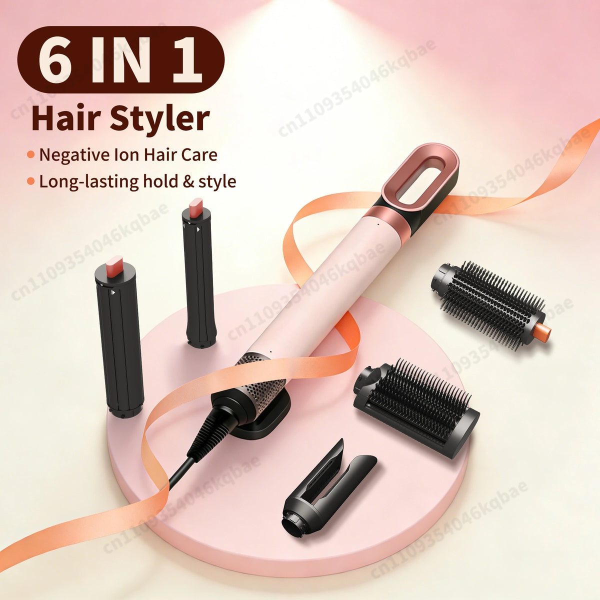 6in1 Haarstyler 1300W Ionen Air Styler Locken Föhn Bürste