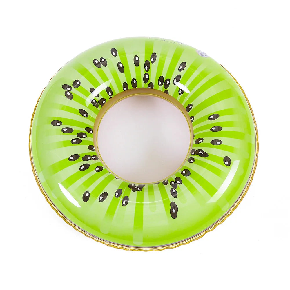 90 cm Aufblasbarer Schwimmring - Fruchtmuster-Schwimmring mit Anti-Leck-Ventil, Dickes PVC-Material