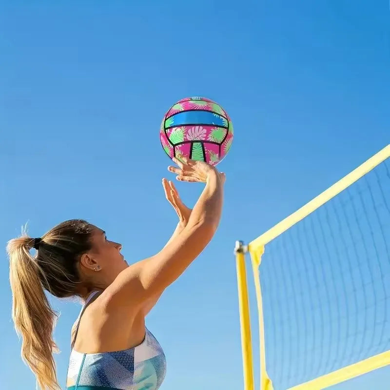 1/2/3 Stück aufblasbare Beach-Volleybälle, 4 Stück – PVC-Poolspielzeug mit tropischem Blattmuster, Sommer-Outdoor-Sportausrüstung für Erwachsene und Kinder
