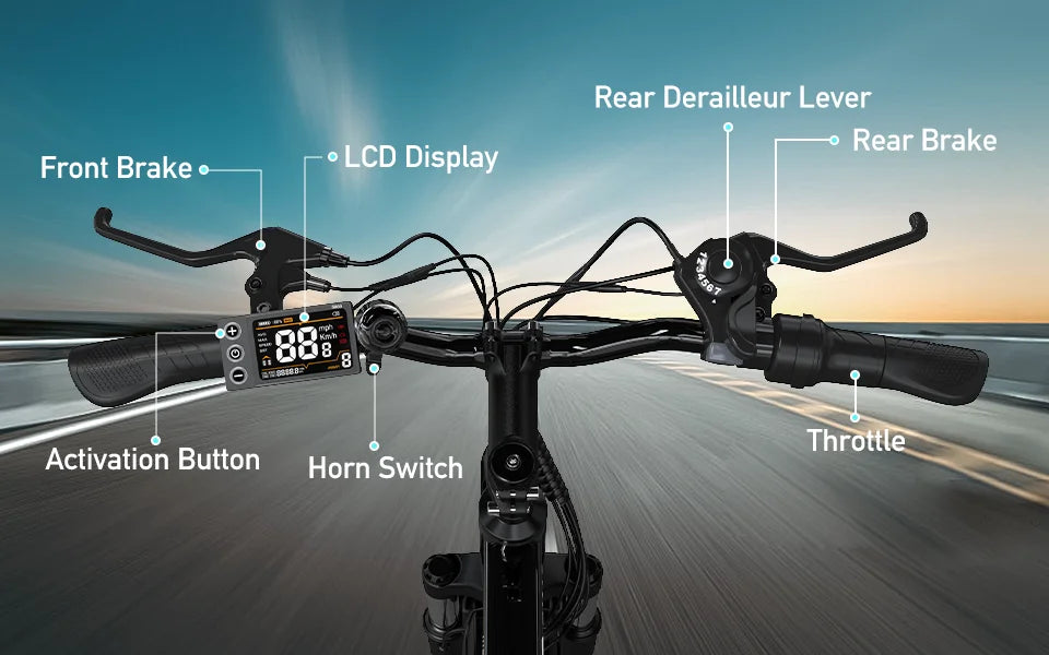 26-Zoll Elektrofahrrad für Erwachsene 7-Gang E- Mountainbike mit 250W Motor