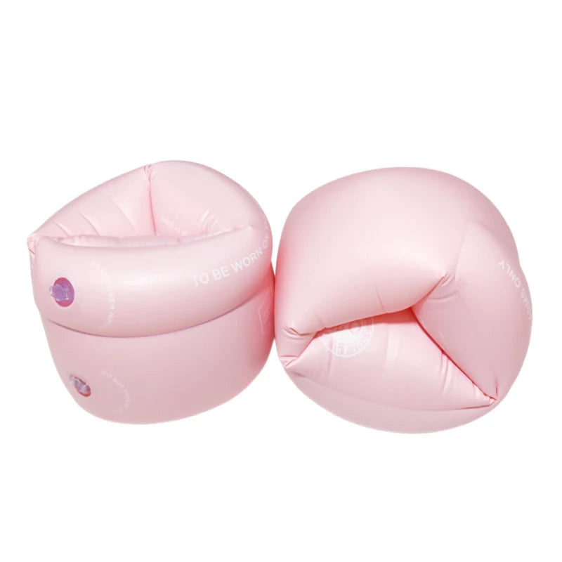 2 Stück neue aufblasbare Armbänder in Macaron-Farbe für alle Altersgruppen, Schwimmarmringe, schwimmende PVC-Ärmel, Sommer-Schwimmtraining