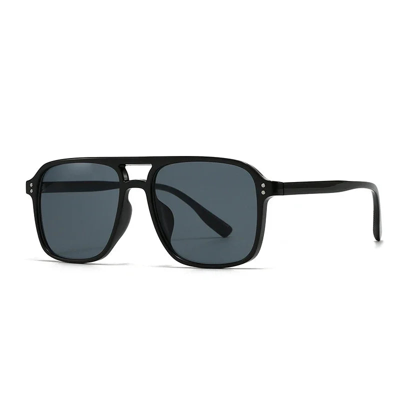 Retro Sonnenbrille für Damen & Herren | Doppel-Brücke Design, UV400 Schutz, Vintage Gradient Shades