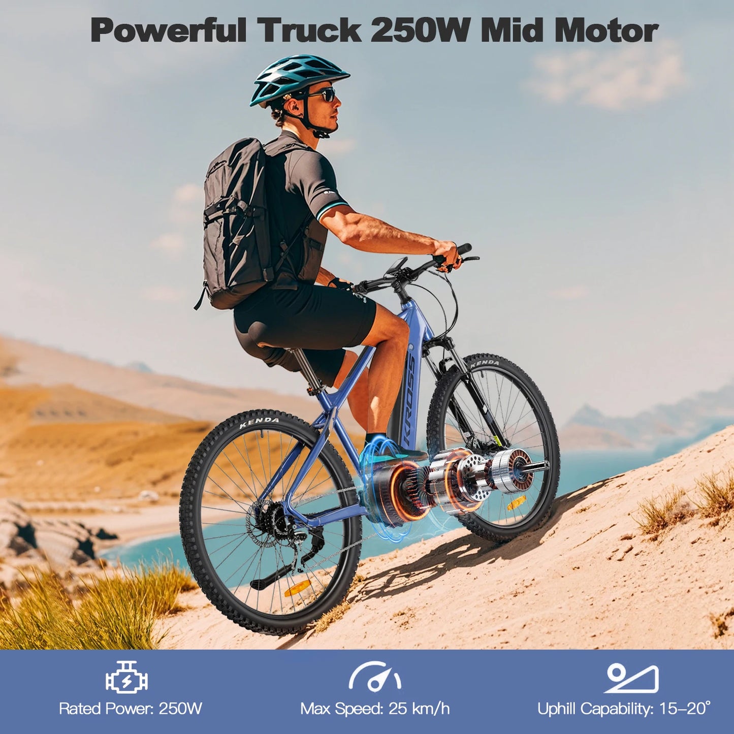 29-Zoll&nbsp;E-MTB Varstrom Hexagon Boost 3.0 – 250W Mittelmotor, 95 Nm, 25 km/h, 3 Fahrmodi, Aluminium E-Mountainbike mit 36-monatiger Gewährleistung