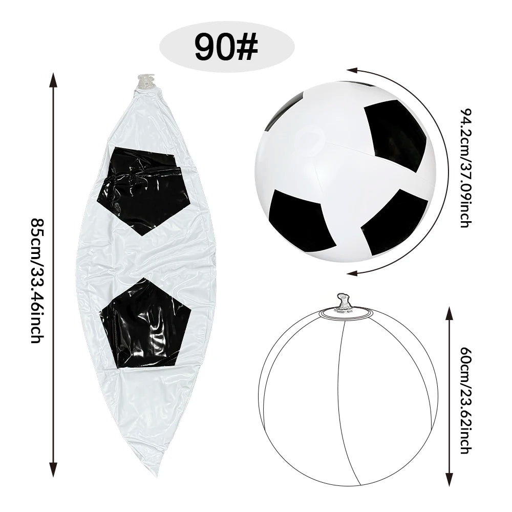1 Stück aufblasbarer Riesen-Fußball, langlebiger PVC-Ballon für Wasserpartys, Schwimmbad, Strandparty, Unterhaltungszubehör