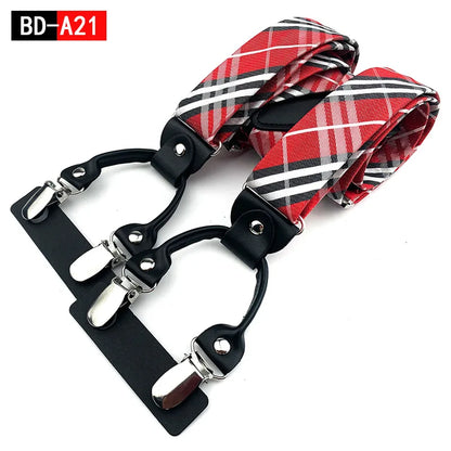 Designer Hosenträger Herren Paisley 6 Clips Elastisch Verstellbar 3,5 cm Y-Form Hochzeit Business