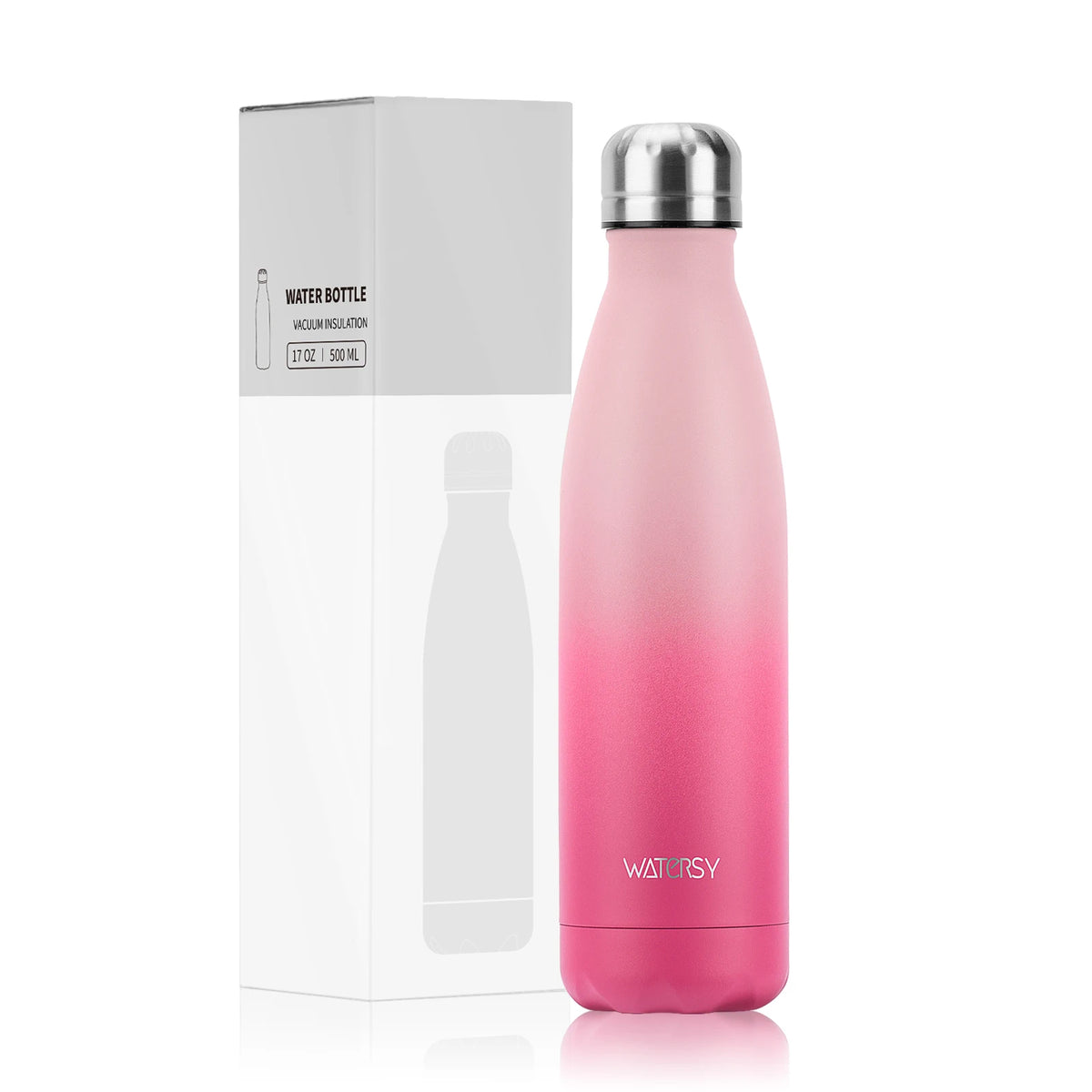 WATERSY Thermoflasche 500 ml Edelstahl | Vakuum Isolierflasche