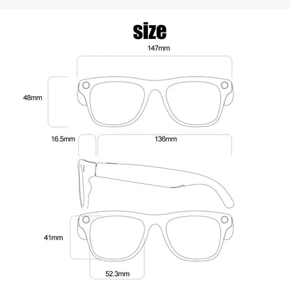 Smart AI-Sonnenbrille mit Kamera & Bluetooth