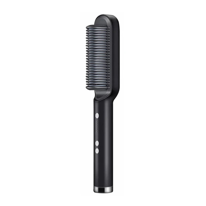 2in1 Heißkamm Glätteisen Lockenstab 120-210°C Anti-Hitze Haarstyler Kamm