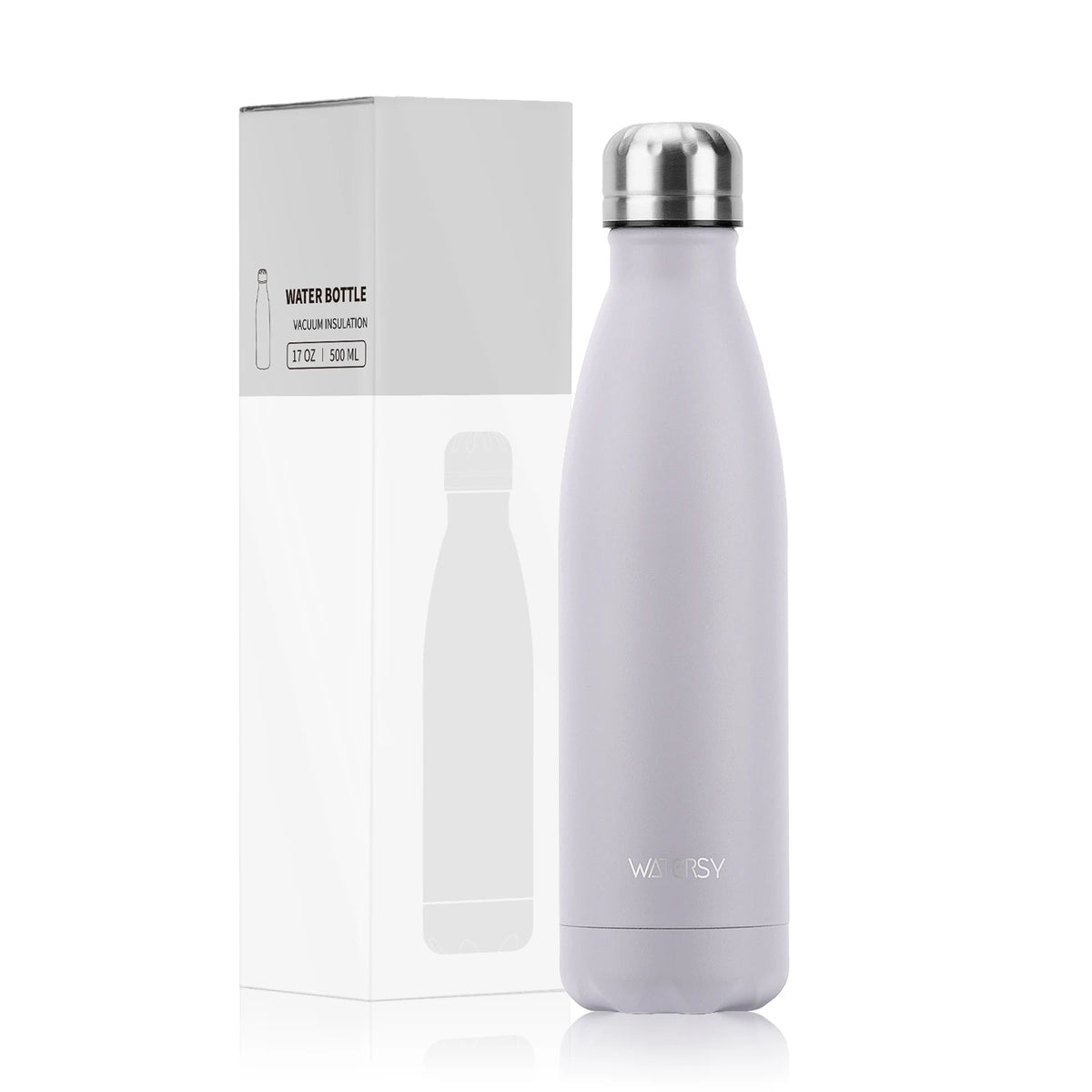 WATERSY Thermoflasche 500 ml Edelstahl | Vakuum Isolierflasche