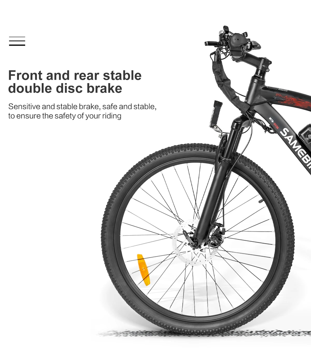 26-Zoll E-Mountainbike, 240W Motor 36V 13Ah Lithium Akku und 36-monaten Gewährleistung