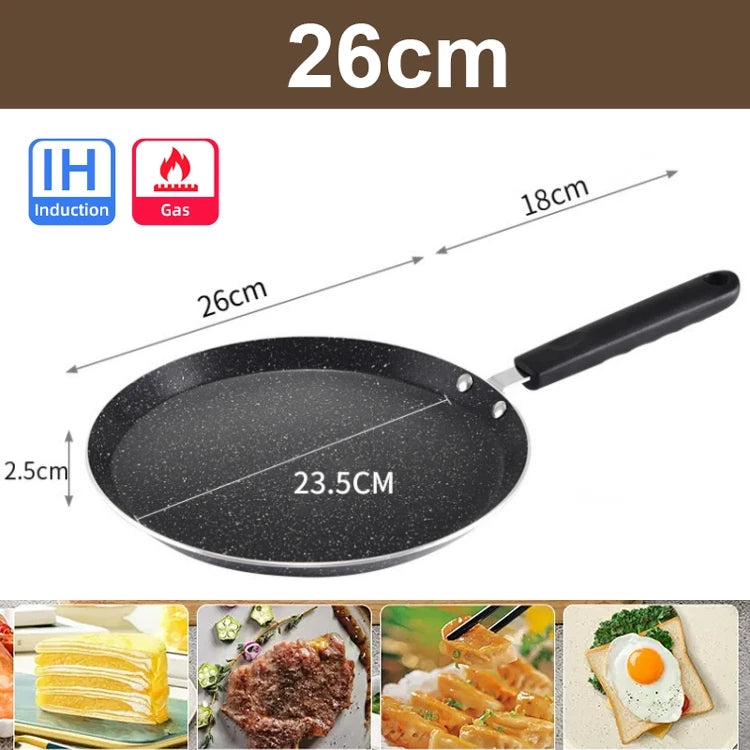 Antihaft Pfannkuchenpfanne – Aluminium Bratpfanne Induktion Gas Eierpfanne Crepes Camping