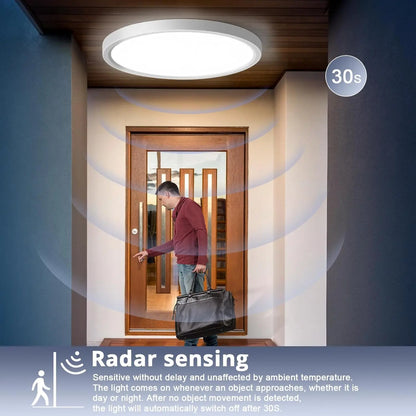 Oraymin LED Deckenleuchte 18W mit Bewegungssensor 4000K Radar Flurlampe