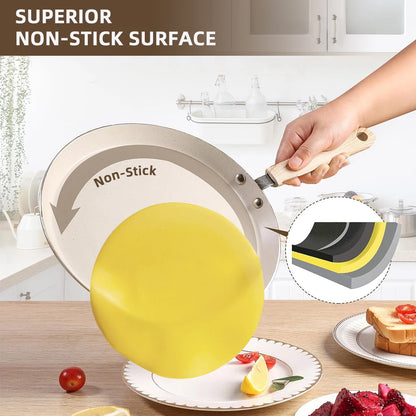 Antihaft Pfannkuchenpfanne – Aluminium Bratpfanne Induktion Gas Eierpfanne Crepes Camping
